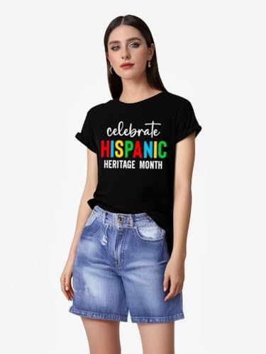 Hispanic Heritage Month Shirt Womens Mexican Shirts Latina Tshirt Hispanic Heritage Funny Gift Graphic Tee Tops2