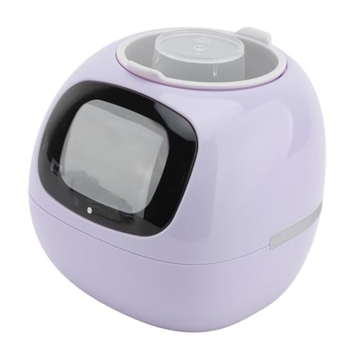 Tnfeeon Smart Plant Pot with Expression AI Intelligent Smart Planter Robot with Water Light Humidity Sensors Ivy Smart Planter for Indoor Decoration (Purple)