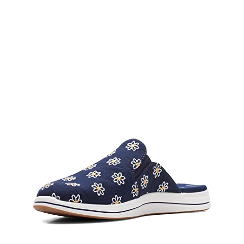 Clarks Breeze Shore Mule, Navy Floral, 9 Medium #TOP6