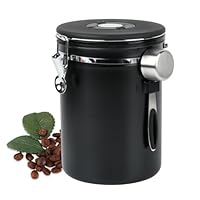 BOPEUY 2,8 L Kaffeedose Luftdicht 1kg Bohnen, Vakuum Kaffeedose mit EdelstahllöFfel Und Zeiterfassungsaufbewahrung, Kaffeebohnen Aufbewahrung für Tee Nüsse Kakao und Frisch Bleiben