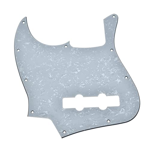 BIPROS Compatible avec gaucher JB Jazz/J Bass Pickguard à gratter pour gaucher avec vis (couleur : blanc perle) - Les Beatles, Paul McCartney, John Lennon, RIngo Starr, George Harrison BIPROS Compatible avec gaucher JB Jazz/J Bass Pickguard à gratter pour gaucher avec vis (couleur : blanc perle)