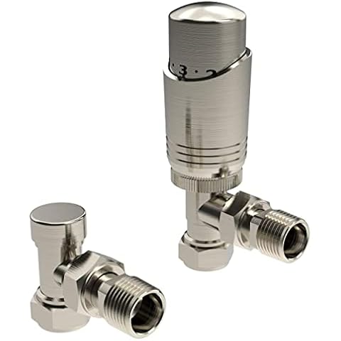 Brushed Nickel Thermostatic Radiator Valve Set Cover