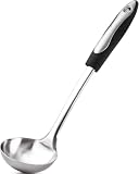 Zulay Kitchen Premium Soup Ladle - 12' Stainless Steel with Non-Slip Silicone Handle