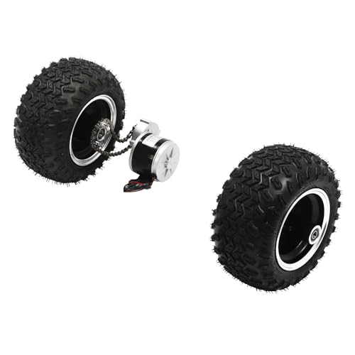 10 Inch Motor Drive Air Wheel Conversion Kit, Double Wheel Set for Electrical Beach Scooter, Wheel Kit for Electric Cart Scooter, Thumb Throttle w/Battery Indicator Lights & Button Switch (24V 250W)