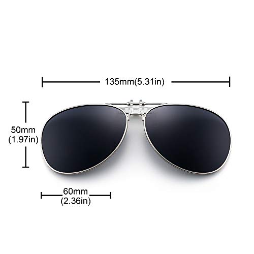 Retro Clip on Aviator Sunglasses Polarized Flip up Lenses Driving Eyeglasses Men2