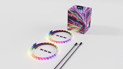 Image of Hyte LS30 qRGB Light Strips - Digital Immersion Lighting - 1000mm (2 Pack) - Black