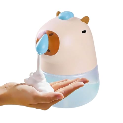 Dispensador de jabón sin contacto | Forma de capibara recargable por USB, dispensador de jabón para platos de cocina, para el hogar, apartamento, baño, cocina, encimera, niños y adultos