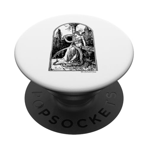 The Enchanted Snake Serpent Beast PopSockets Swappable PopGrip, Black