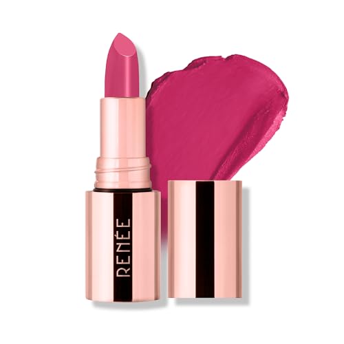 RENEE Everstay Matte Lipstick – Pink Aura, Long Stay, Hydrating & Non-Drying, Smudge & Transfer Proof, Lightweight, Intense Pigment, Full Coverage, Vitamin E Infused, for All Occasions, 4.2g