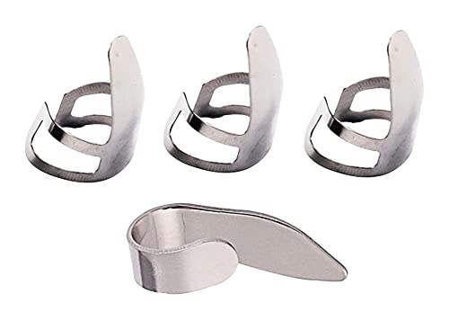 Lot de 4 médiators en métal pour guitare acoustique, banjo, ukulélé (doré argent) (couleur : argent) - Les Beatles, Paul McCartney, John Lennon, RIngo Starr, George Harrison Lot de 4 médiators en métal pour guitare acoustique, banjo, ukulélé (doré argent) (couleur : argent)