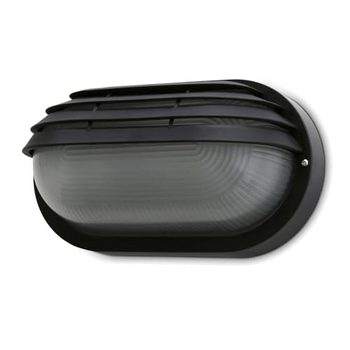 DOPO LIGHTING - Applique parete esterno FAR (L.27 cm) - luce esterna parete IP44 - applique esterna parete - lampada esterna parete E27 - plafon esterno parete terrazza 21W - plafon parete