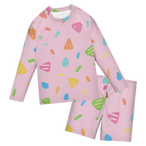 Bañadores de dos piezas con protección UV manga larga infantil 3-10 años