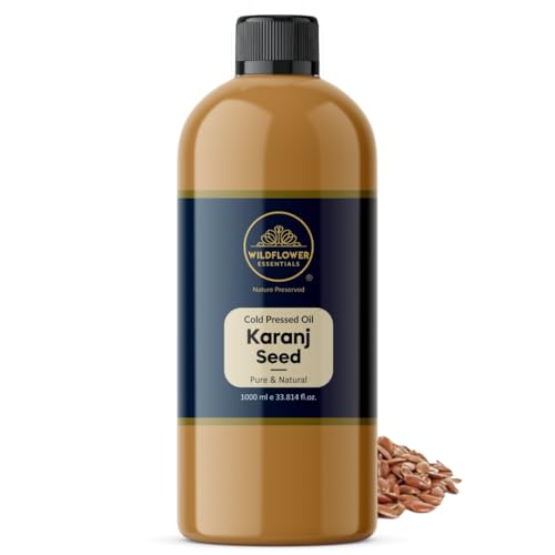 Image of Karanj Oil Cold Pressed 100% Pure & Natural 1 L (1000 ml) For Face, Hair, Skin, Body