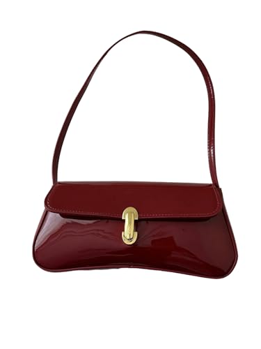 Floerns Women's Vintage Leather Shoulder Bag Top Handle Flap Underarm Hobo Handbag