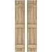 Ekena Millwork ARW401BB311X82UNH Americraft Three 3 Exterior Real Wood Joined Board-n-Batten Shutters (Per Pair), 10 1/2"W x 82"H, Unfinished