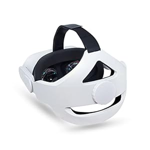 TNE Headband for Oculus Quest 2/Meta Quest 3 Headset Virtual Reality VR | Replacement Accessories for Quest 2/3 Elite Head Strap Reduce Head Pressure, Enhanced Support, Large Cushion (White)