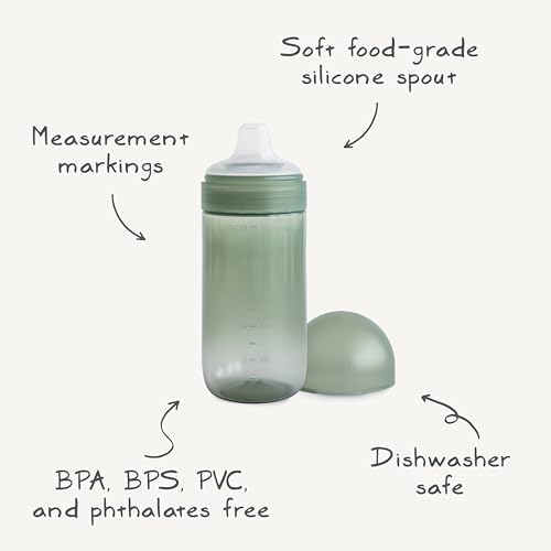 mushie Soft Spout Sippy Cup 10 fl oz | 6 Months+ (Dried Thyme)