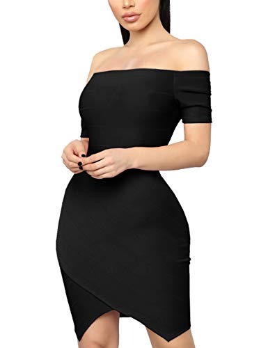 Image of Hybrid & Company Women's Elegant Bandage Dress | Stretch fabric, flattering bodycon fit, elegant silhouette, suitable for cocktail parties, events, and special occasions