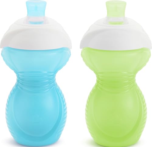 Image of Munchkin® Click Lock™ Bite Proof Sippy Cup, 9 Ounce,2 Count (Pack of 1), Plastic, Blue/Green