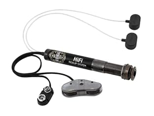 Fully discreet, high quality endpin preamp, pre-wired bridge plate transducers Volume and tone controls mounted in the sound hole Simplified installation by peel and stick, includes installation template for optimal placement Battery type: single 9V ...