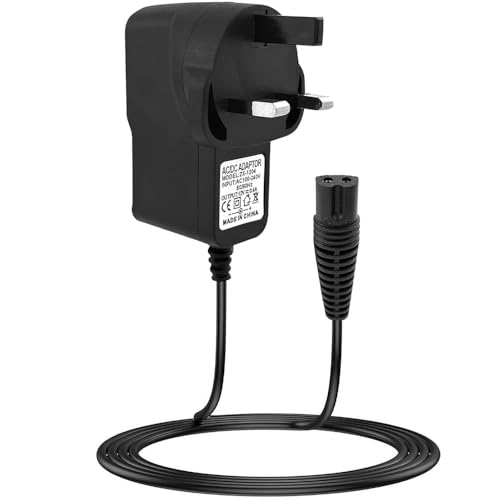 12V 0.4A Charger Cable for Braun Electric Shaver Series 9 7 5 3 1 UK Plug Charging Cord for Wet & Dry Beard Trimmer Epilator Silk-Epil 9/7/5 3040S 7220 5544 5409 5377