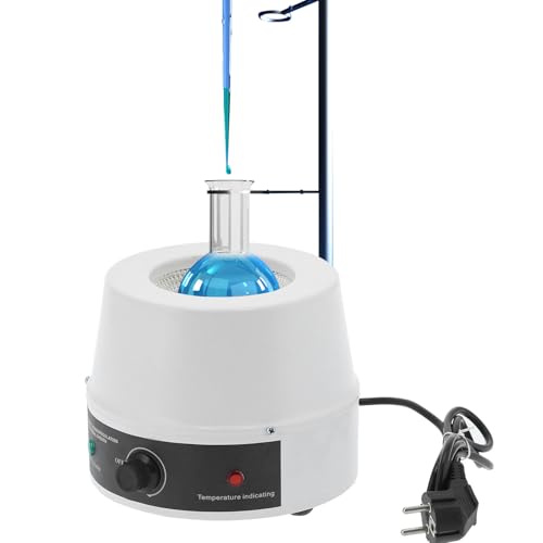 Tissting Manteau Chauffant Électrique, Agitateur Magnétique avec Thermostat Continu, Température Réglable 250ml en Fibre de Verre pour Laboratoire et...