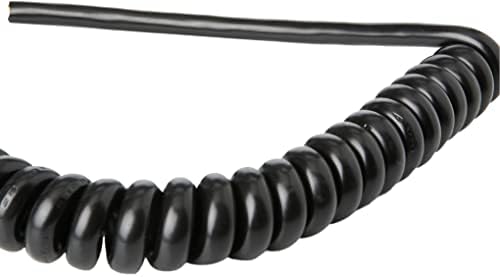 PRO POWER 15/X/9 BLACK 13A 3-Core Coiled Mains Flex 1A 1.25mm² Black