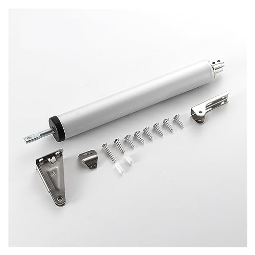 Muelle automático for puerta, 90 grados, tope de posicionamiento, ajuste de velocidad, dispositivo de cierre de puerta, herrajes for puertas de muebles(Silver)