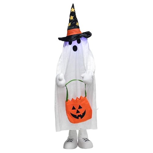 YUETJIN 37" Front Porch Light up Halloween Ghost Figure Décor,