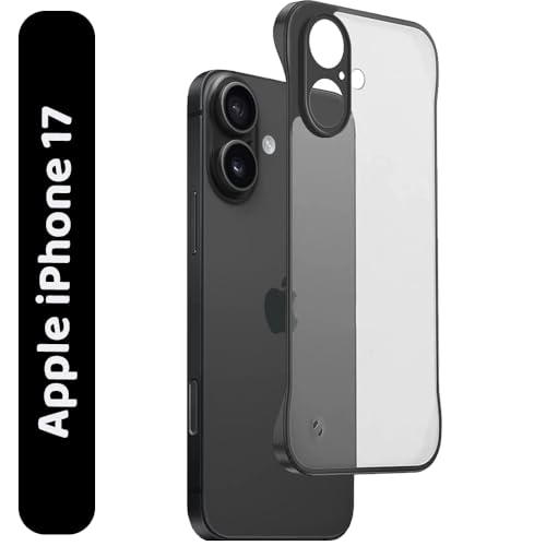 Image of Compatible Case Apple iPhone 17 | Back Cover Case | Stylish Frameless Matte Hard Back Skin | Soft TPU Shock Proof Bumper Back Cover Case for Apple iPhone 17 (Black)