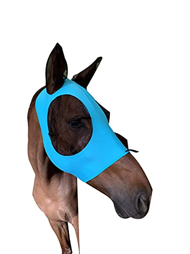 Tgw Riding Horse Fly Mask Super Comfort Horse Fly Mask Elasticity Fly Mask With Ears We Only Make Products That Horses Like (Pacific Blue, L) #TOP3