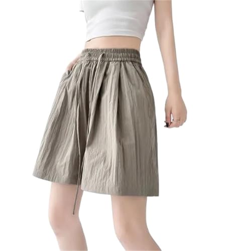 Pantalon court en soie glacée amincissant et fluide grande taille