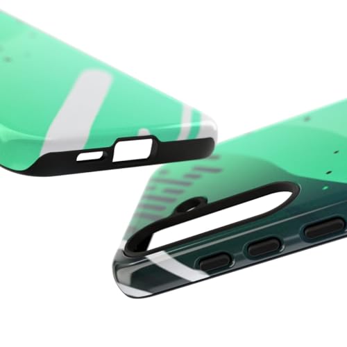 Coque Samsung S24 Plus motif abstrait géométrique vert et noir rigide - 3