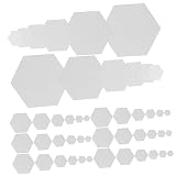 Operitacx 600 Hojas Manualidades de papel con hexágono de patchwork plantillas de empalme de papel plantillas de papel para coser plantilla de elaboración de ropa papel hexagonal Colcha