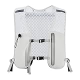 predolo Backpack, Running Vest Pack Portable for Women Men Phone Pockets Vest for Hiking Trail Cycling, Gray