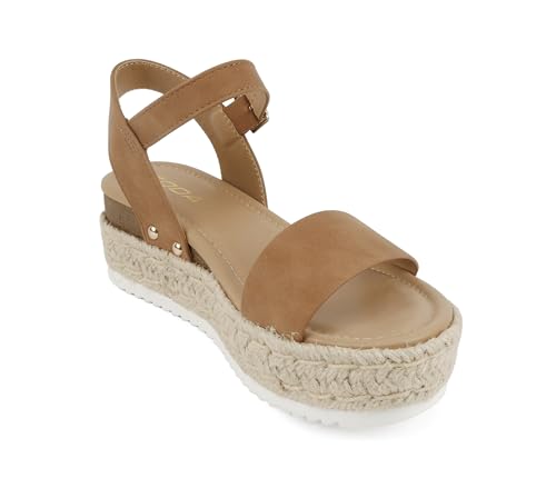 Image of Soda CLIP ~ Women Open Toe Ankle Strap Platform Espadrille Sandal