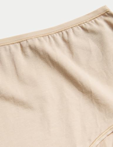 Image of Marks & Spencer Womens Cotton Blend Solid High Rise Full Briefs (Pack of 5)