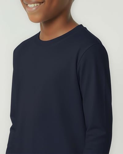 Image of 5 Pack Boys' Cotton Long Sleeve Jersey T Shirts Kids School Youth Tees
