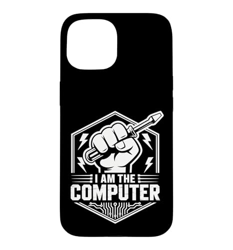 AM THE COMPUTER Tech ���J�j�b�N�h���C�o�[ �� �K�C �X�}�z�P�[�X iPhone 15 �p