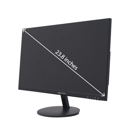Image of Amazon Basics 23.8 inch (60.45 cm) IPS Full HD Monitor | 1920 x 1080 Pixels | 100Hz | Borderless Design | HDMI & Display Port | 16.7M Colors | 1000:1 Contrast | Blue Light Eye Comfort | VESA Mount (Black)