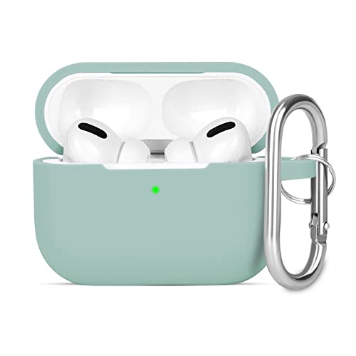 KOKOKA Coque Étui Protecteur Compatible avec AirPods Pro 2 Case, Housse de Protection en Silicone Anti-Choc, Antidérapant Etui de Protection pour Airpods Pro 2 (2022) avec Mousqueton, Cloud Grey