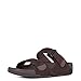 FitFlop Men's GOGH MOC ADJUSTABLE MEN’S SLIDE SANDALS Sandal, chocolate brown, 8 M US