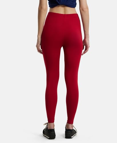 Image of Jockey AW87 Women Super Combed Cotton Elastane Stretch Leggings with Ultrasoft Waistband