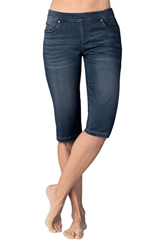 Image of PajamaJeans Bermuda Shorts for Women - Stretch Denim Capri Jeggings