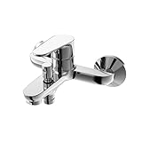 S'AFIELINA Wannenarmatur Badarmaturen, Hochwertiger Badewannenarmatur, Einhand Duscharmatur für Badewanne und Bad, Wandmontage Dusche Wasserhahn, Chrom
