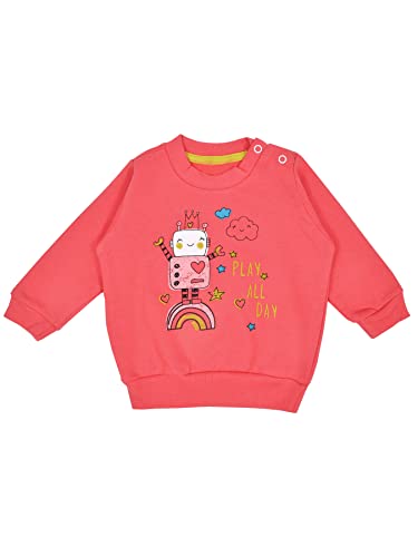 ANGAAKAR CLOTHINGS Printed Winter Wear Baby Boys & Girls Cotton Full Sleeves Sweatshirt for Kids T Shirt Pack of 1