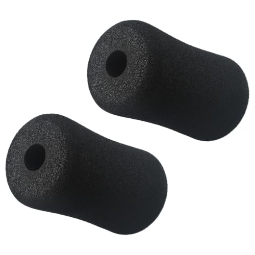 Reposapiés de espuma para rodillos, reemplazo para máquinas de extensión y curl de piernas, cojín de alta densidad para tubos de 22-25mm, juego de 2, negro (20 * 70 * 130mm) miniatura 3