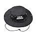 TOPTIE Custom Boonie Bucket Sun Hat Summer Outdoor Fishing Sun Cap with Chin Strap & Snap Up Sides-Black