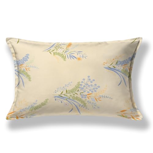 Image of Polycotton Bedsheet for Single Bed -Yellow |MerinoSingle07 Bedsheet Single Size Bed Supersoft|Single Bedsheet|Single Bedsheet with 1 Pillow Cover 60x90 Inch| Handcrafted Bed Sheets