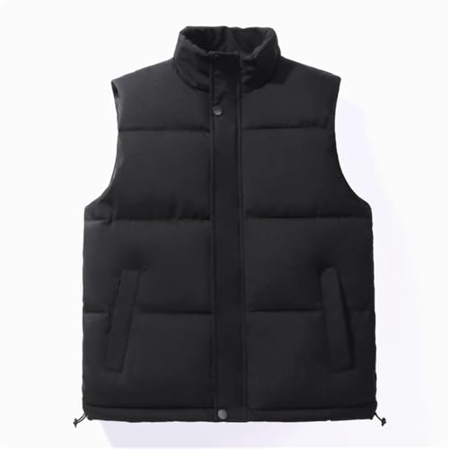 2024 Winter Men's Sleeveless Warm Vest Fashion Men's Stand Collar Thickened Loose Outdoor Vest2
